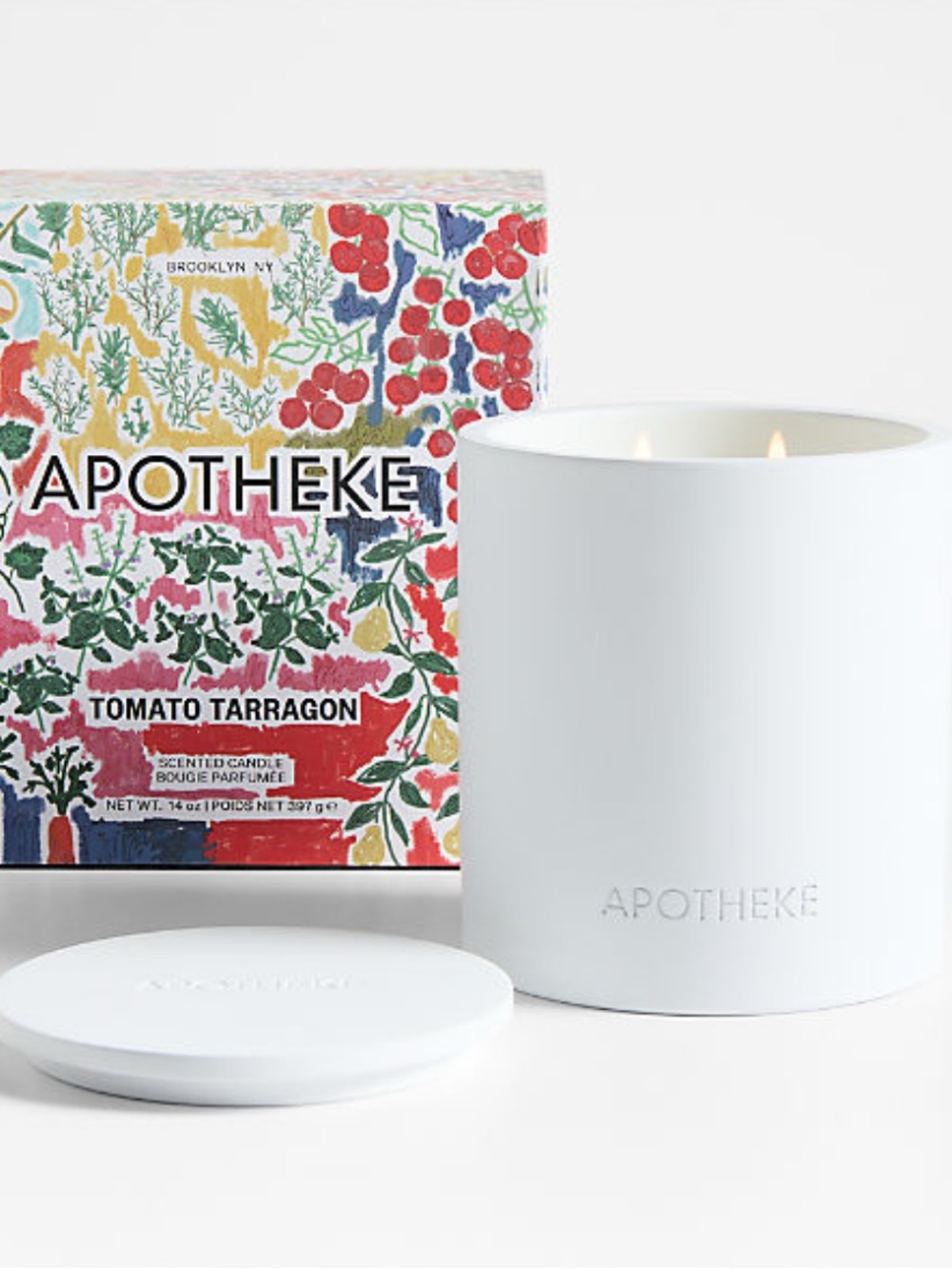 New! Crate&Barrel x Apotheke Limited Edition Tomato Tarragon 2-Wick Candle